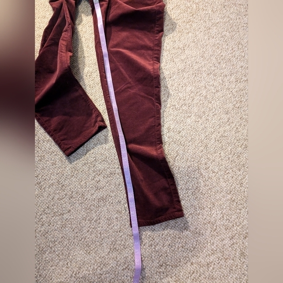 Anthropologie, burgundy velvet feeling Adriano Goldschmied, size 30 - Picture 7 of 7